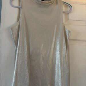 Express Metallic Ribbed Top size medium new without tags very beautiful